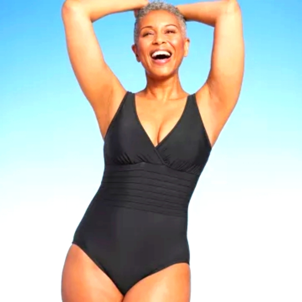AQUAGREEN💦 SPF-50+ Waist Detail Swimsuit awesome suit at value savings 🌞
